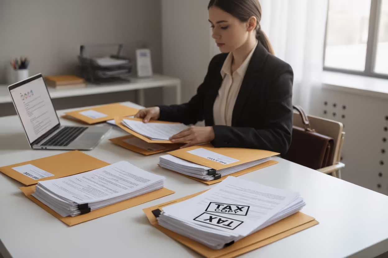 Preparing and mailing contractor copies of tax forms