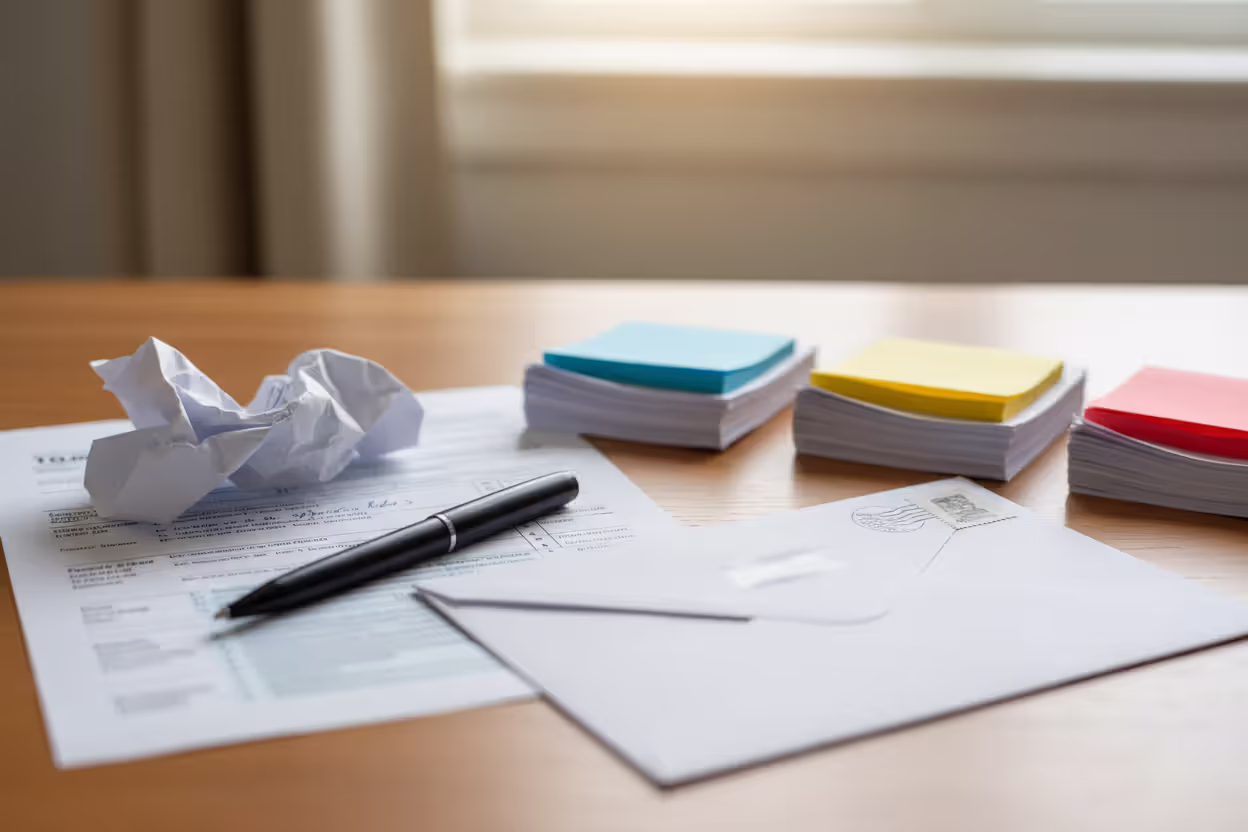 Paper tax return prepared for mailing