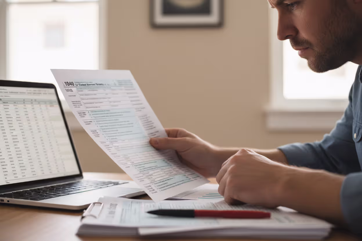 Reviewing Form 1040 and tax schedules