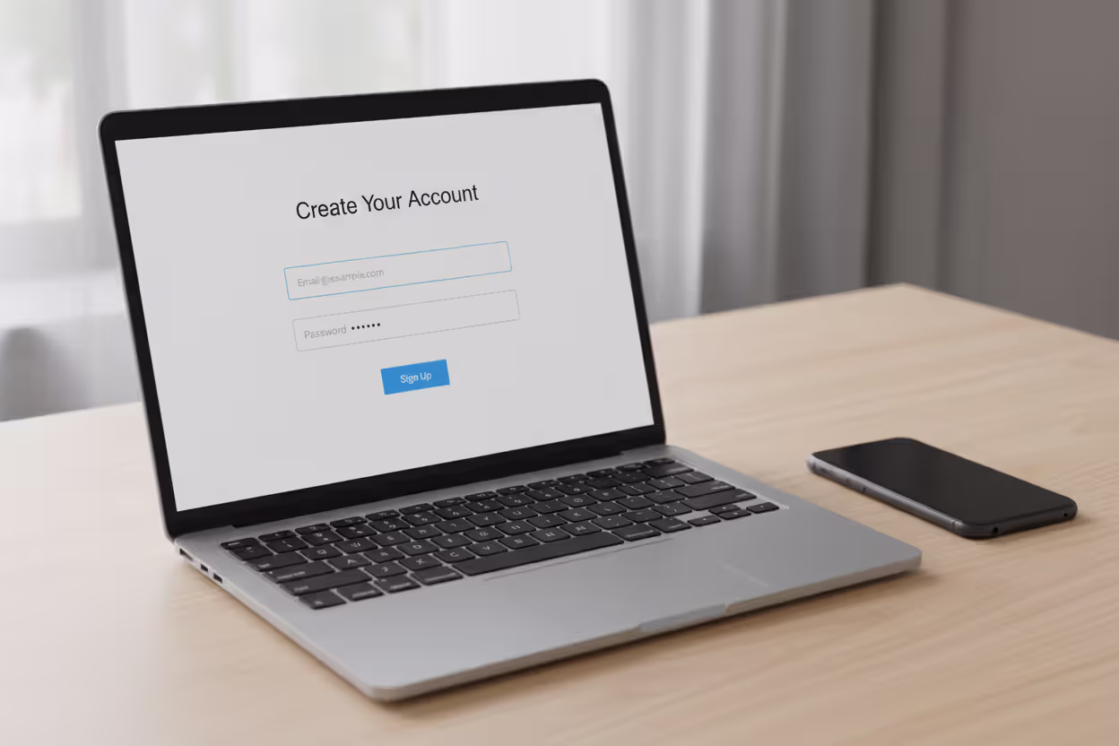 Creating an account for an online tax filing service