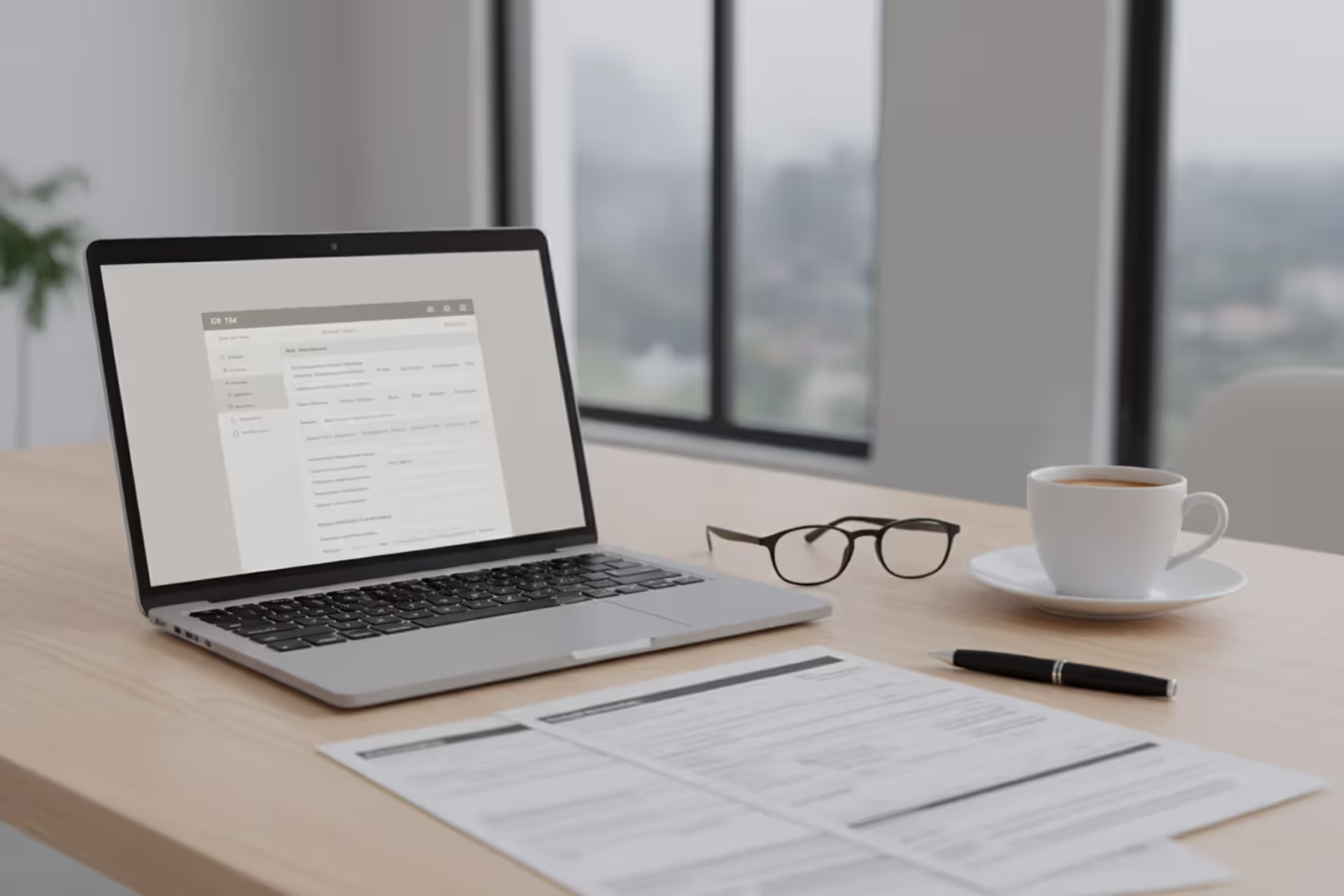 Taxpayer using online federal tax forms on a laptop