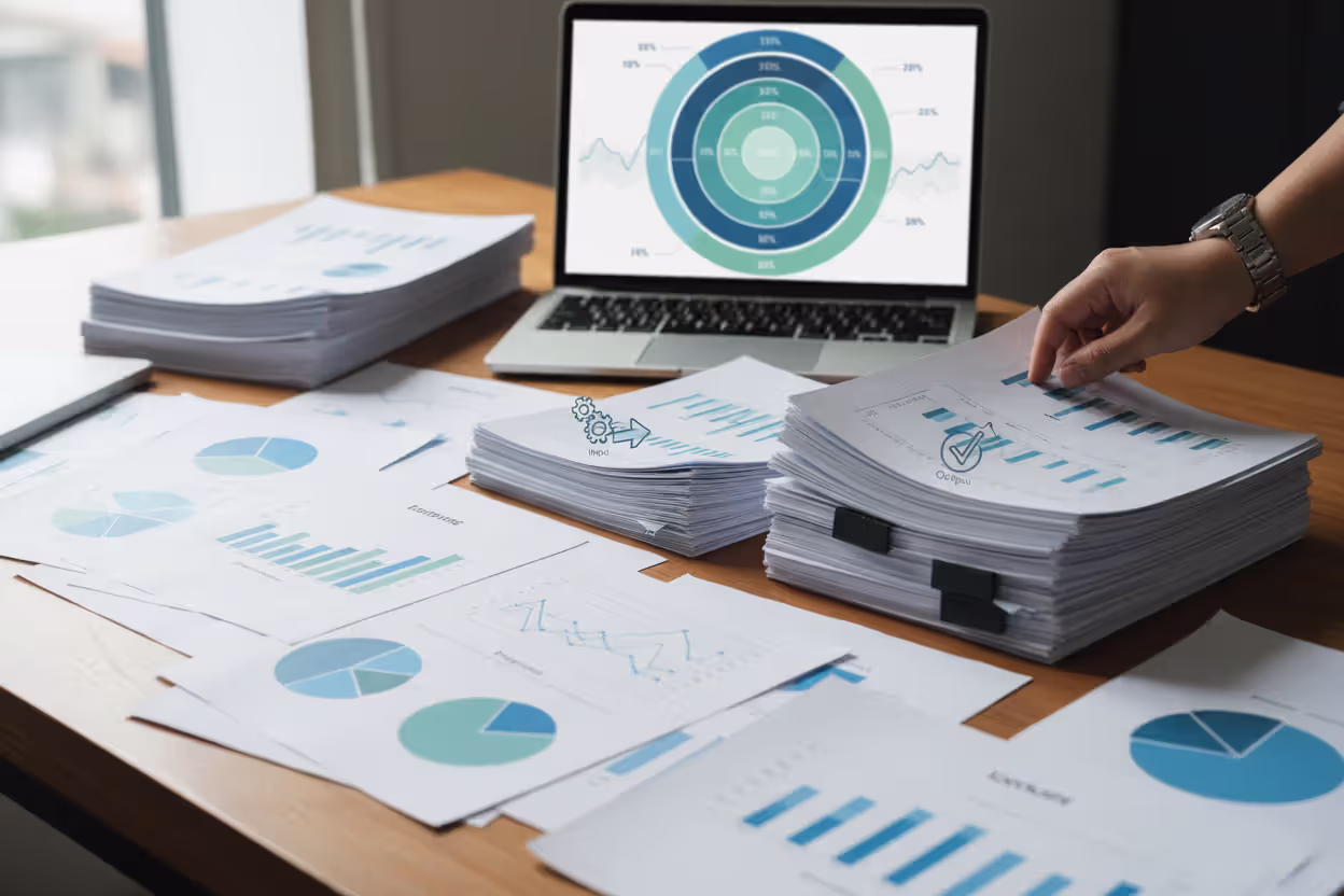 Tax calculation workflow with income, deductions, and credits documents