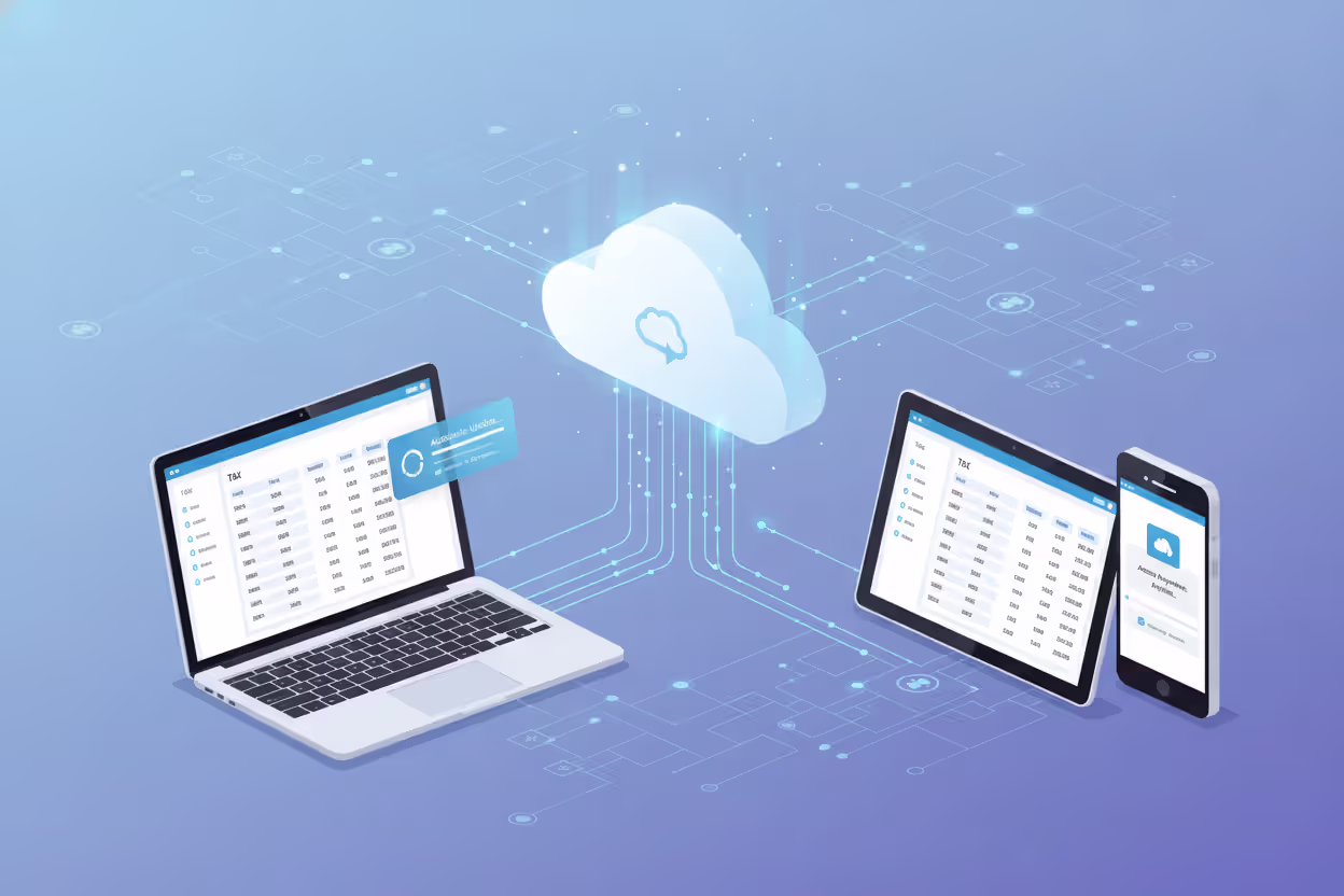 Cloud-based tax software syncing across multiple devices