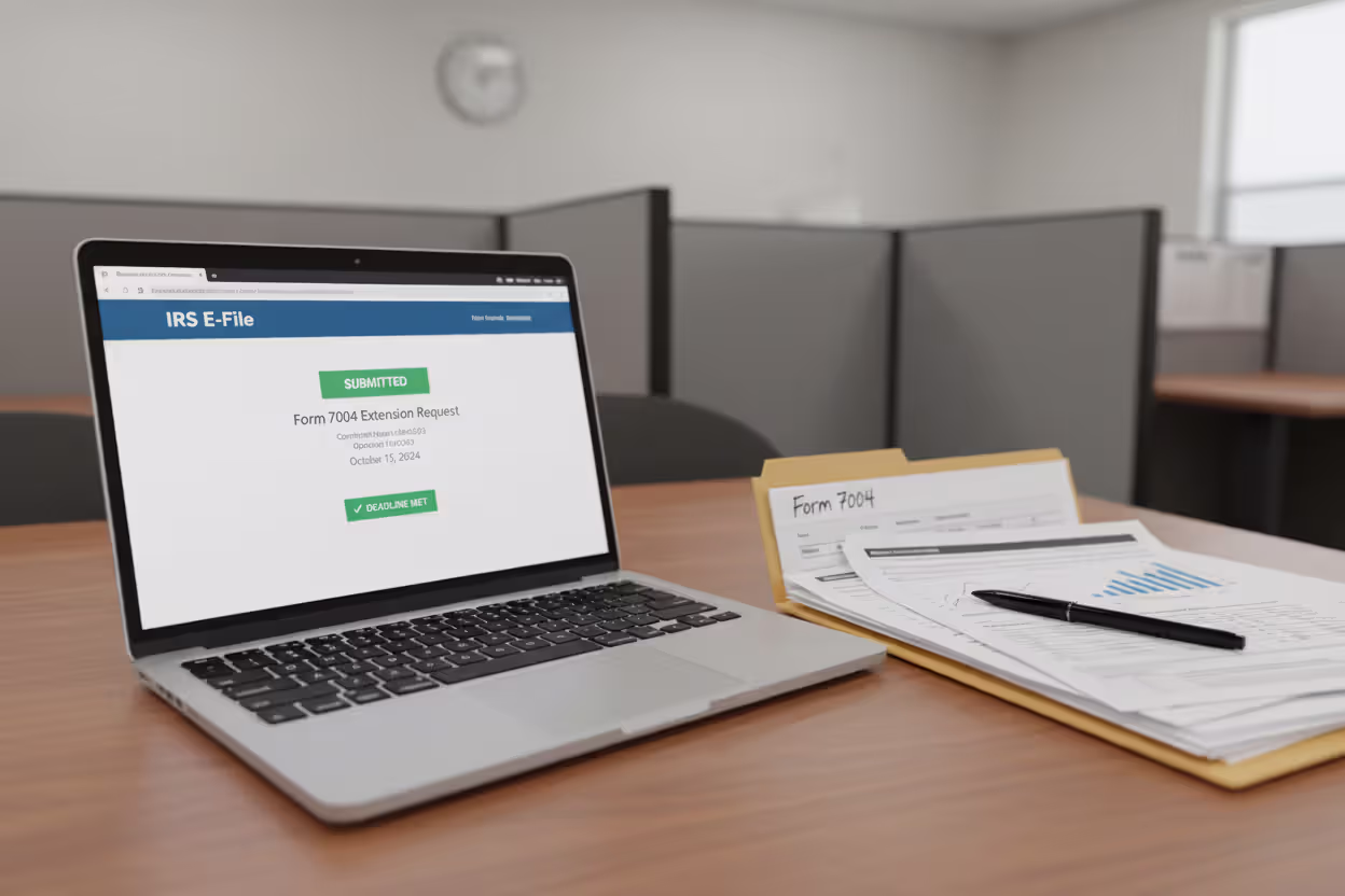 Filing Form 7004 extension for an S corporation online
