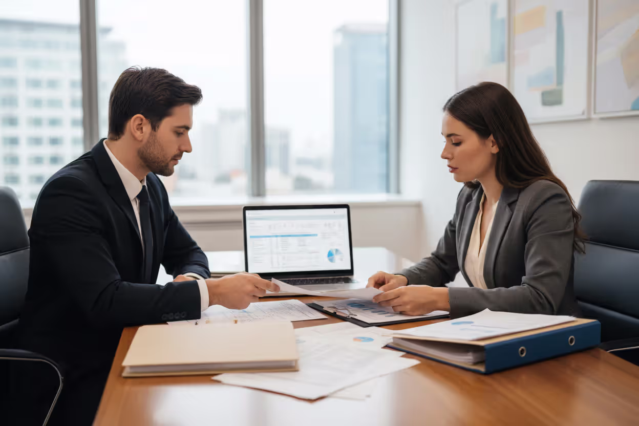 Business owner meeting with a tax professional