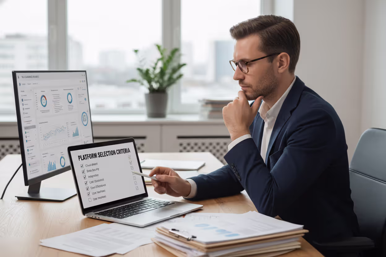 Tax professional evaluating software options before choosing a platform